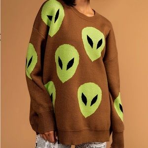 Dressed in Lala sweater Too Cool For You Oversized Alien L XL